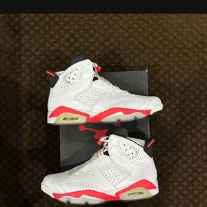 Retro Air Jordan 6 White Infared 2014 size 12 great condition box is damaged